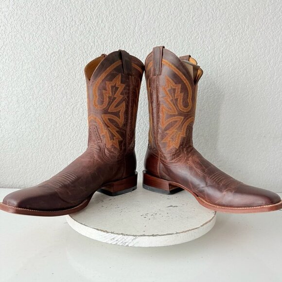 NEW Rod Patrick Mens Cowboy Boots 14.5AAA Perro Loco Brown Western Square Toe - Picture 7 of 11